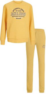 Jack & Jones Logo Sweat Joggingpak Junior geel - zwart - wit - 98