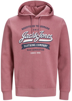 Jack & Jones Logo2 Hoodie Sweatshirt Jack & Jones , Red , Heren - 2Xl,Xl,L,M,S