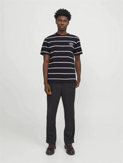 Jack & Jones Lucca stripe tee Zwart - XL