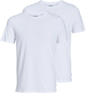Jack & Jones Mannen Basis T-shirt - White - Maat L