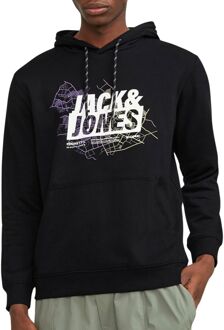 Jack & Jones Map Logo Sweat Hoodie Heren zwart - wit - geel - paars - XL
