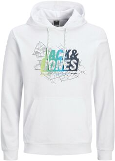 Jack & Jones Map Summer Logo Hoodie Heren wit - groen - blauw - zwart - XL