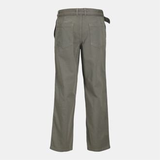 Jack & Jones Men's Jack Jones Karl Ridge Belted Chinos in Green - maat 30W/34L Groen