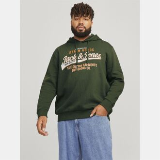 Jack & Jones Men's Jack Jones Logo Hoodie in Green - maat Groen
