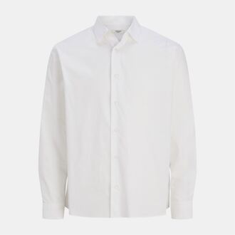 Jack & Jones Men's Jack Jones Long Sleeve Shirt in White - maat M Wit