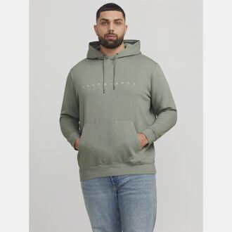 Jack & Jones Men's Jack Jones Plus Size Star Hoodie in Green - maat 7XL Groen