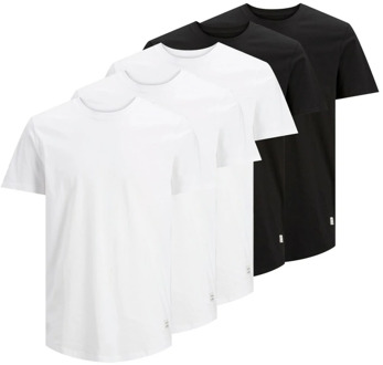 Jack & Jones Noa Crew Neck T-shirt 5pk Jack & Jones , White , Heren - 2Xl,Xl,L,M
