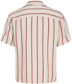 Jack & Jones Overhemden Coba Stripe Resort Shirt Beige - 2XL