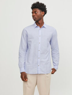 Jack & Jones Overhemden Linnen Shirt Blauw - maat