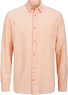 Jack & Jones Overhemden Linnen Shirt Roze
