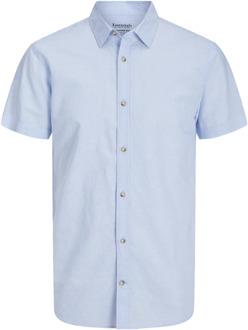 Jack & Jones Overhemden Summer Korte Mouw  Blauw