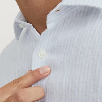 Jack & Jones Parker linen stripe Blauw - XL