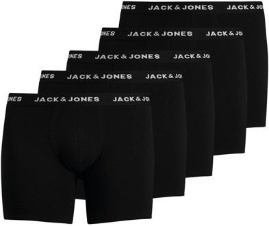 Jack & Jones Plus size boxershorts heren jachuey 5-pack Zwart - XXXL