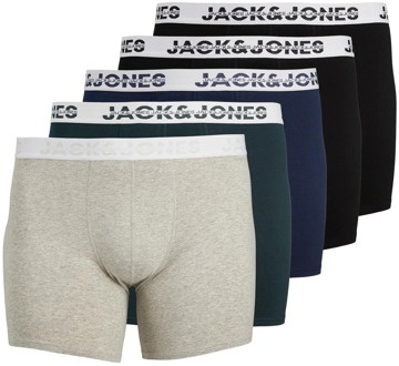 Jack & Jones Plus size boxershorts heren trunks jacdallas 5-pack Print / Multi - 5XL