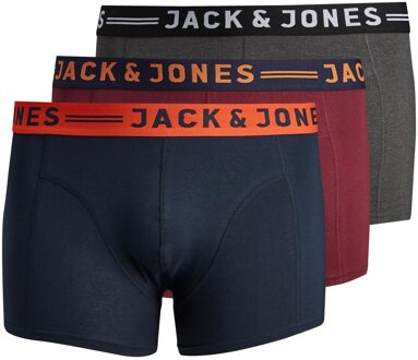 Jack & Jones Plus size boxershorts heren trunks jaclichfield 3-pack Print / Multi - 4XL