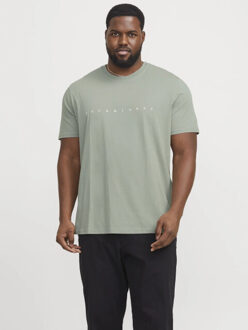 Jack & Jones Plus size heren t-shirt jjestar iceberg Groen - XXXL