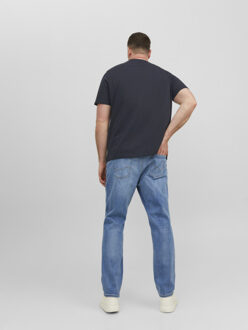 Jack & Jones Plus size heren t-shirt jjestar navy Blauw - XXXL