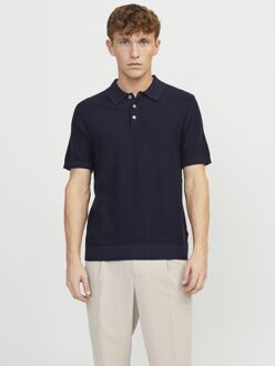 Jack & Jones Polo SS Sandri Knit Polo Blauw - 2XL