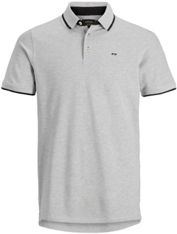 Jack & Jones Poloshirt - Maat XXL  - Mannen - licht grijs/zwart