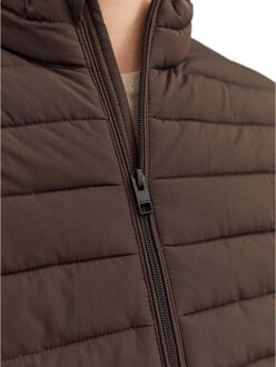 Jack & Jones Recycle puffer collar - maat Bruin