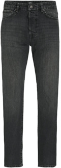 Jack & Jones Relaxed Fit Jeans Hoge Taille Knoopsluiting Jack & Jones , Black , Heren - W36 L32,W36 L34,W30 L34,W31 L34