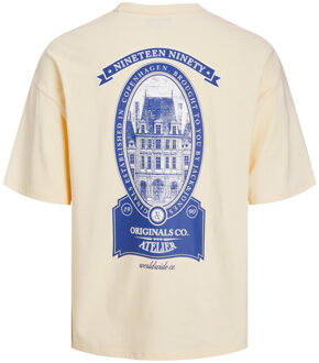 Jack & Jones Santorini oversize fit tee - maat L Beige