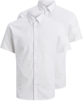 Jack & Jones Slim Fit Overhemd 2 Pack Jack & Jones , White , Heren - 2Xl,Xl,L,M