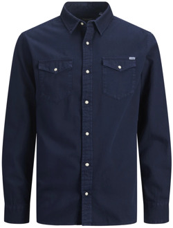 Jack & Jones Slim Fit Overhemd Lange Mouw Jack & Jones , Blue , Heren - Xl,L,M,S