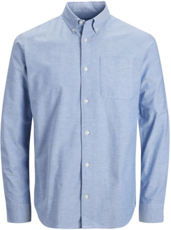 Jack & Jones Slimfit Oxford Overhemd met Button-Down Kraag Jack & Jones , Blue , Heren - 2Xl,Xl,L,M