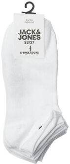 Jack & Jones Sneakersokken jongens jacdongo 5-paar - maat 33-37 Wit