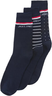 Jack & Jones Sokken heren giftbox jacarbo bio katoen 3-paar Blauw - One size