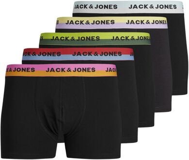 Jack & Jones Splitter Solid Trunk Boxershorts Heren (5-pack) zwart - multicolor - L