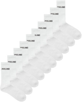 Jack & Jones Sportsokken Heren JACREGEN 10-pack Wit-One size (41-46) - One size (41-46)