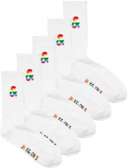 Jack & Jones Sportsokken heren pride sokken 5-pack Wit - One size