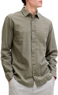 Jack & Jones Summer Linen Blend LS Overhemd Heren - M