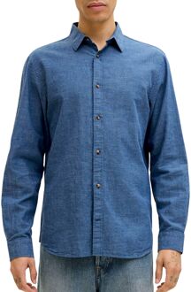 Jack & Jones Summer Linen Blend LS Overhemd Heren - M