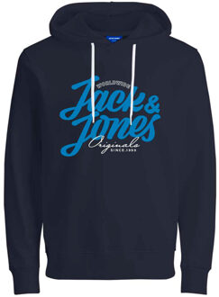 Jack & Jones sweatshirt met capuchon - maat Blauw/marineblauw
