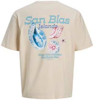 Jack & Jones Tee SS Conte Wide Fit Tee  Beige