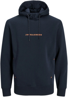 Jack & Jones Tree Hoodie met zachte binnenvoering Jack & Jones , Blue , Heren - 2Xl,Xl,L,M,S