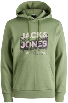 Jack & Jones Trek Logo Hoodie Sweatshirt Jack & Jones , Green , Heren - 2Xl,Xl
