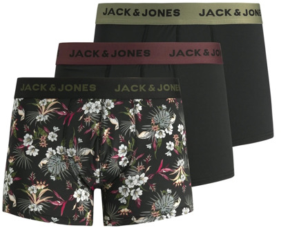 Jack & Jones Tropische Trunks 3-Pack Boxershorts Jack & Jones , Multicolor , Heren - 2Xl,M