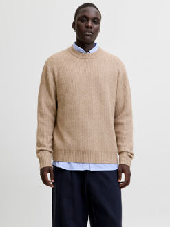 Jack & Jones Trui York Ollie Knit Crew Neck Beige