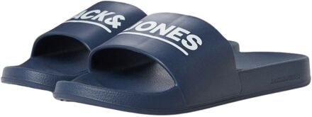 Jack & Jones Wollie Badslippers Heren blauw - wit - 46