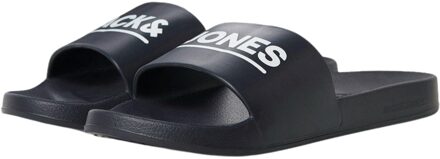 Jack & Jones Wollie Badslippers Heren donkergrijs - wit - 41