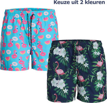Jack & Jones Zwembroek JPSTMAUI Novelty AOP Scuba Blue-M - M