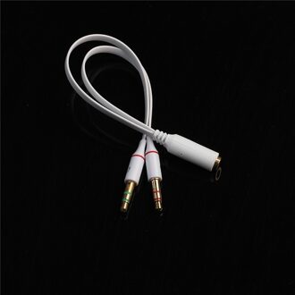 Jack Microfoon Headset Audio Splitter Kabel 3.5Mm Female Naar 2 Mannelijke Hoofdtelefoon Mic Aux Verlengkabels Voor Telefoon Computer 01