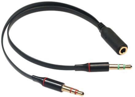 Jack Microfoon Headset Audio Splitter Kabel 3.5Mm Female Naar 2 Mannelijke Hoofdtelefoon Mic Aux Verlengkabels Voor Telefoon Computer 02