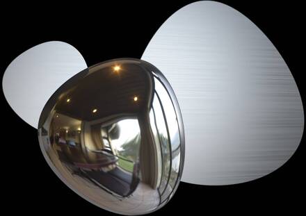 Jack-stone LED wandlamp, 36,6 cm, nikkel nikkel, nikkel mat