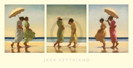 Jack Vettriano - Summer Days Triptychon Kunstdruk 70x36cm