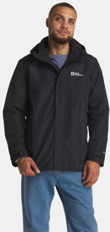 Jack Wolfskin Altenberg 3-In-1 Jas Zwart - M